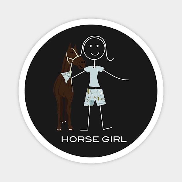 Funny Womens Horsewoman Design Magnet by whyitsme